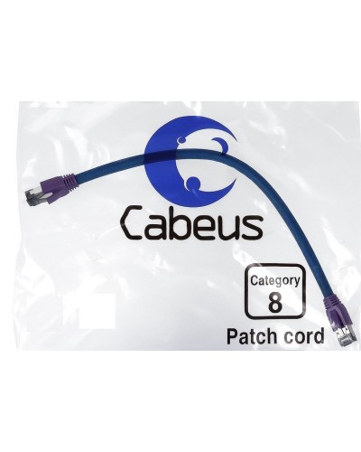PC-SSTP-RJ45-Cat.8-0.3m-LSZH (9699c), серый. Патч-корд медный. CABEUS в Коврове