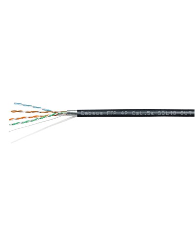 FTP-4P-Cat.5e-SOLID-OUT-PE-UV-100 (11792c-5). Кабель «витая пара» (LAN) для структурированных систем связи. CABEUS в Коврове