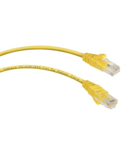 PC-UTP-RJ45-Cat.5e-3m-YL (7683c), желтый. Патч-корд медный. CABEUS в Коврове