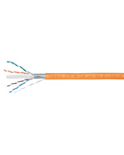 UTP-4P-Cat.6a-SOLID-LSZH-OR (11374c). Кабель «витая пара» (LAN) для структурированных систем связи. CABEUS в Коврове