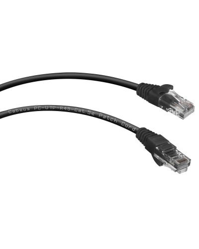 PC-UTP-RJ45-Cat.5e-0.3m-BK (7658c), чёрный. Патч-корд медный. CABEUS в Коврове