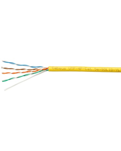 UTP-4P-Cat.5e-SOLID-YL-100 (7251c-5). Кабель «витая пара» (LAN) для структурированных систем связи. CABEUS в Коврове