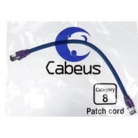 PC-SSTP-RJ45-Cat.8-10m-LSZH (9706c), серый. Патч-корд медный. CABEUS