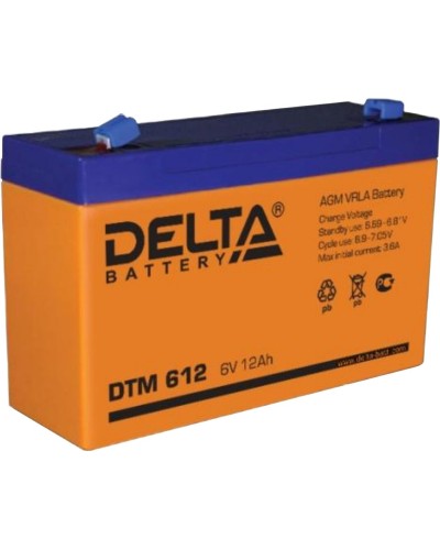 Delta DTM 612. Аккумулятор герметичный свинцово-кислотный. Delta в Коврове