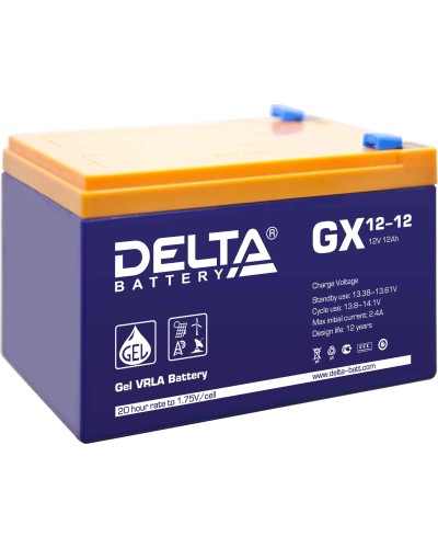 Delta GX 12-12. Аккумулятор герметичный свинцово-кислотный. Delta в Коврове
