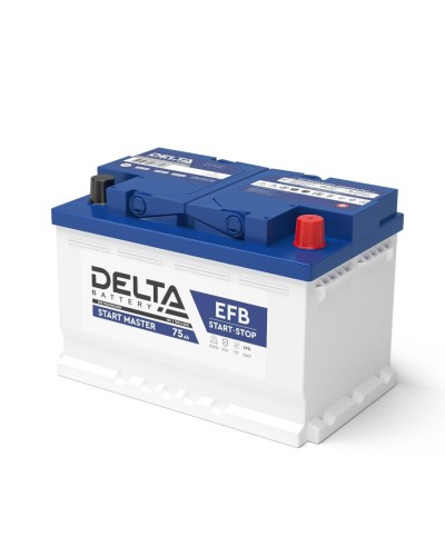 Delta START MASTER EFB 1275 (75 Ah). Аккумулятор автомобильный герметичный свинцово-кислотный. Delta в Коврове