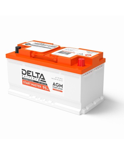 Delta START MASTER AGM 1295 (95 Ah). Аккумулятор автомобильный герметичный свинцово-кислотный. Delta в Коврове