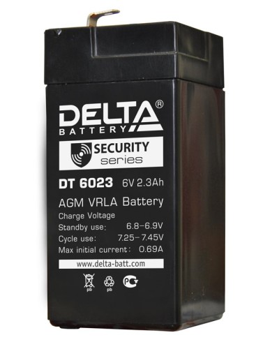 Delta DT 6023 (75мм). Аккумулятор герметичный свинцово-кислотный. Delta в Коврове