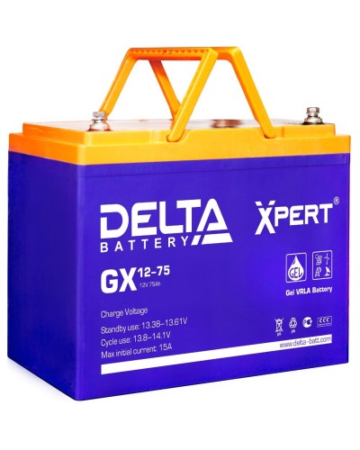 Delta GX 12-75. Аккумулятор герметичный свинцово-кислотный. Delta в Коврове