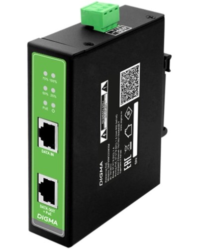 DNP90W48GDXM 10/100/1000BASE-T 90Вт 37-57В(DC). Инжектор PoE. Digma в Коврове
