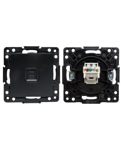 Стокгольм Механизм Розетки RJ-45 1-местной (EZK01-035-10). Механизм Розетки RJ-45 1-местной. EKF в Коврове