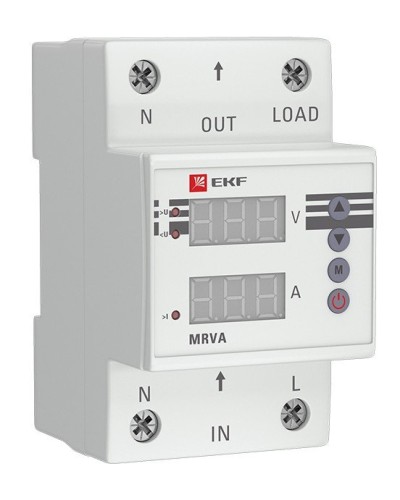 MRVA 63A PROxima (MRVA-63A). Реле напряжения и тока с дисплеем. EKF в Коврове