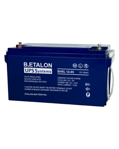 B.ETALON BHRL 12-65. Аккумулятор герметичный свинцово-кислотный. ETALON в Коврове