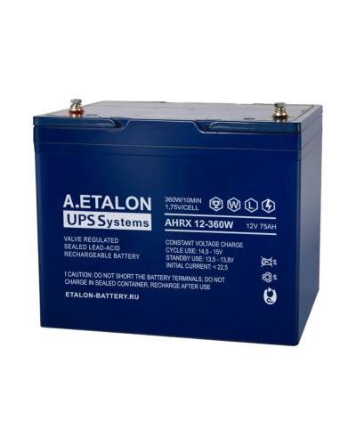 A.ETALON AHRX 12-360W (75). Аккумулятор герметичный свинцово-кислотный. ETALON в Коврове