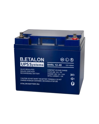 B.ETALON BHRL 12-40. Аккумулятор герметичный свинцово-кислотный. ETALON в Коврове