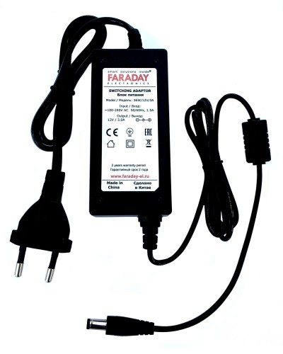 36W/12V/3A. Импульсный блок питания в пластиковом корпусе. FARADAY в Коврове