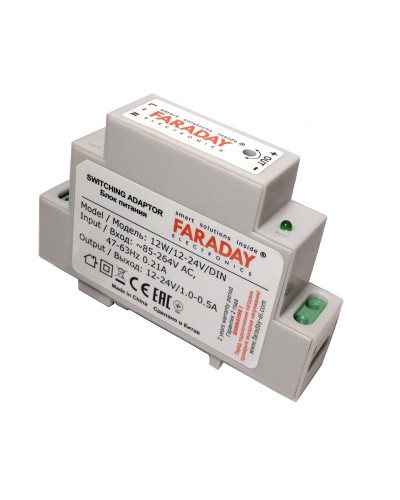 12W/12-24V/DIN. Блок питания. FARADAY в Коврове