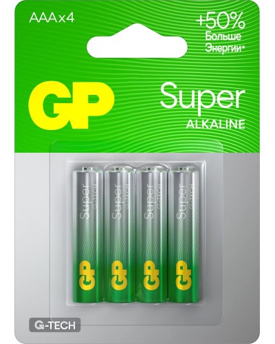 GP Super Alkaline 15A AA (GP 15AA21-2CRSBC4), упак. 4 шт. БЛИСТЕР. Алкалиновые батарейки. GP Batteries в Коврове