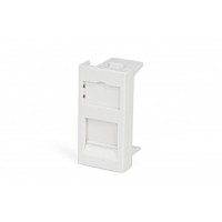SIP2-1K-M45-22.5. Вставка 45x22,5 для 1 модуля формата Keystone Jack, со шторкой. Hyperline