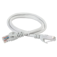 GENERICA Патч-корд кат.5E UTP 10м серый (PC01-C5EU-10M-G). Патч-корд медный. IEK