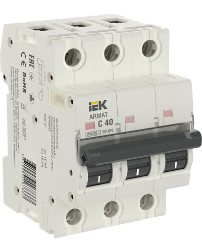 M10N 3P C 40А 10кА ARMAT (AR-M10N-3-C040). Автоматический выключатель. IEK в Коврове