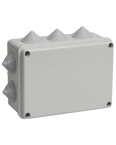 Коробка распаячная КМ41241 150х110х70 открытой проводки IP44 10 гермовводов серая (UKO10-150-110-070-K41-44). Коробка распаячная безгалогенная (HF). IEK в Коврове