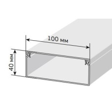 Короб 100х40 ЭЛЕКОР (CKK10-100-040-1-K01). Кабель-канал с двойным замком. IEK