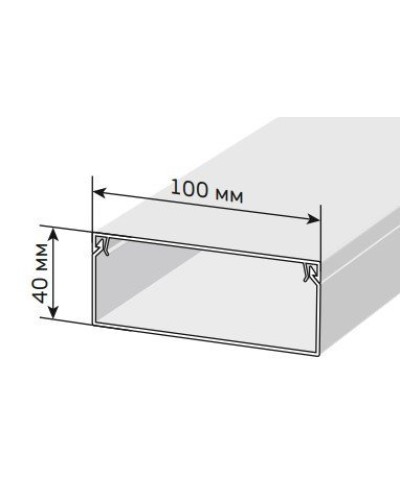 Короб 100х40 ЭЛЕКОР (CKK10-100-040-1-K01). Кабель-канал с двойным замком. IEK в Коврове