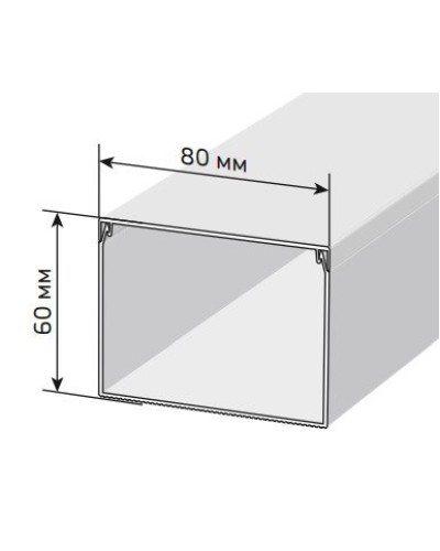 Короб 80х60 ЭЛЕКОР (CKK10-080-060-1-K01-008). Кабель-канал с двойным замком. IEK в Коврове