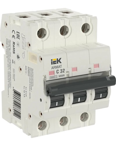 M06N 3P C 32А 6кА ARMAT (AR-M06N-3-C032). Автоматический выключатель. IEK в Коврове