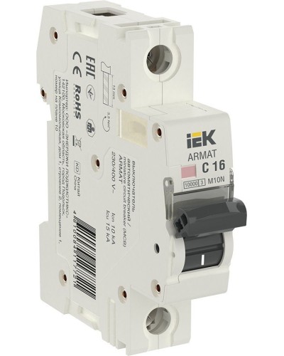 M10N 1P C 16А 10кА ARMAT (AR-M10N-1-C016). Автоматический выключатель. IEK в Коврове