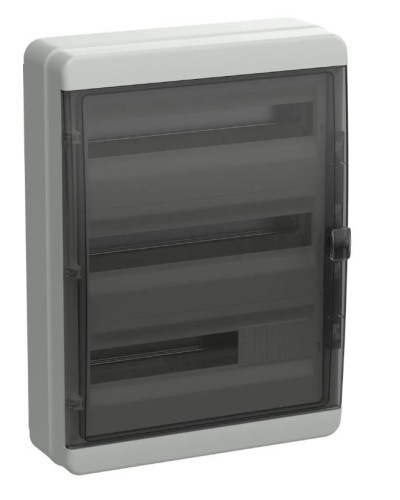 Корпус пластиковый КМПн-54 IP65 TEKFOR (TF5-KP72-N-54-65-K03-K02). Корпус модульный пластиковый черная прозрачная дверь. IEK в Коврове