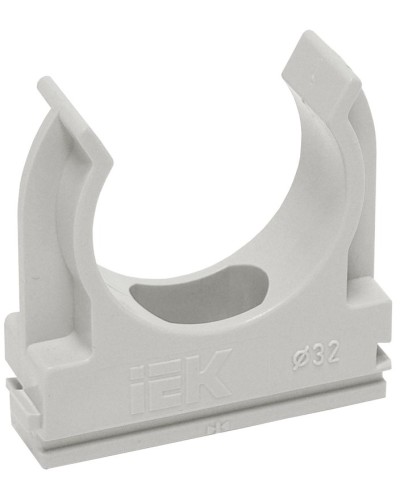 Держатель с защёлкой D25 серый ELASTA (100 шт) (CTA10D-CF25-K41-100). Держатель с защёлкой. IEK в Коврове