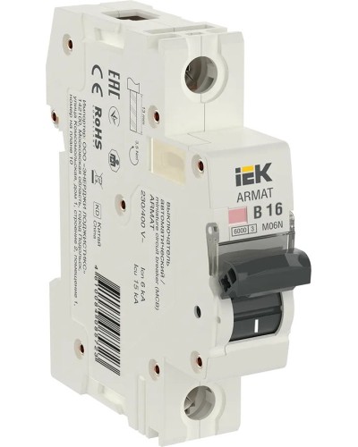 M06N 1P B 16А 6кА ARMAT (AR-M06N-1-B016). Автоматический выключатель. IEK в Коврове