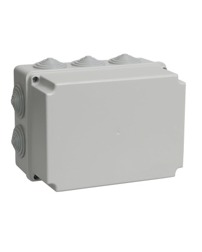 Коробка распаячная КМ41245 190х140х120 открытой проводки IP44 10 гермовводов серая (UKO10-190-140-120-K41-44). Коробка распаячная безгалогенная (HF). IEK в Коврове