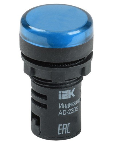 Лампа AD22DS (LED)матрица D22мм синий 230В (BLS10-ADDS-230-K07). Светосигнальный индикатор. IEK в Коврове