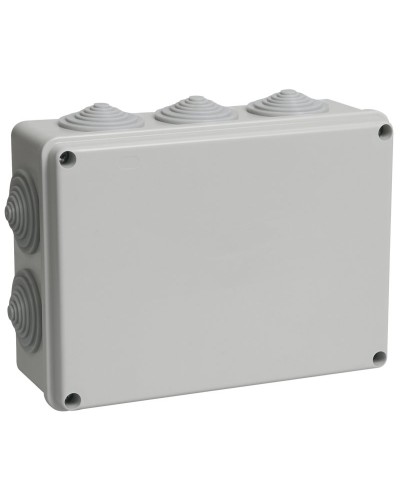 Коробка распаячная КМ41243 190х140х70 открытой проводки IP44 10 гермовводов серая (UKO11-190-140-070-K41-44). Коробка распаячная безгалогенная (HF). IEK в Коврове