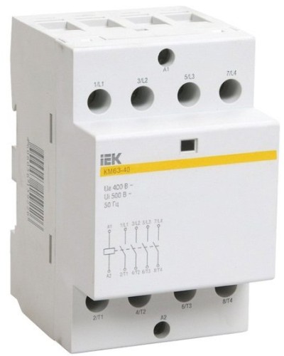 Контактор модульный КМ63-40 AC/DC (MKK21-63-40). Контактор модульный. IEK в Коврове