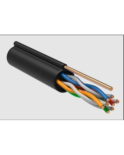 GENERICA U/UTP 5E 24AWG 4PR LDPE трос черный (BC3-C5E04-159-305-R-G). Кабель «витая пара» (LAN) для структурированных систем связи. IEK в Коврове