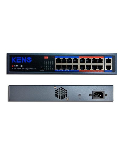 KN-SW1602POE+. Коммутатор с питанием по PoE. KENO в Коврове