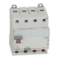 ВДТ DX3 4П 63А AC 30мА N справа (411704). Выключатель дифференциального тока. LegranD
