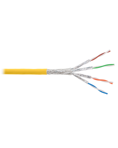 S/FTP, 4pair, Cat7a, Solid, In, LSZH (NKL 4375C-YL). Кабель «витая пара» (LAN) для структурированных систем связи. NIKOLAN в Коврове
