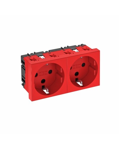 STD-D0 SRO2, (6120028). Розетка 0° двойная 2х2К+З, со шторками, 16А 250В красная. OBO Bettermann в Коврове