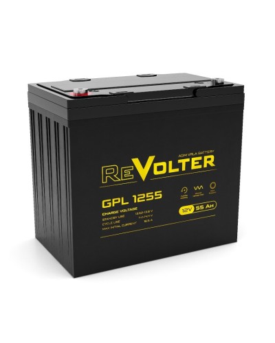 Revolter GPL 1255. Аккумулятор автомобильный герметичный свинцово-кислотный. Revolter в Коврове