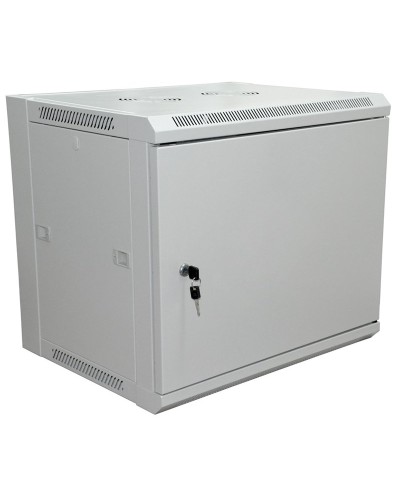 Шкаф телекоммуникационный 19 настенный 6U 600×450×370 мм (ШxГxВ) - передняя дверь металл, боковые стенки съемные (разобранный), RAL 7035 (04-2210). Шкаф телекоммуникационный 19 настенный 6U. Rexant в Коврове
