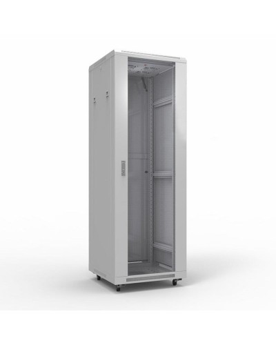 Шкаф телекоммуникационный 19 напольный 42U 600х800 мм, передняя дверь стекло, задняя дверь металл, RAL 7035 (состоит из 3 частей) (04-2306). Шкаф телекоммуникационный 19 напольный 42U. Rexant в Коврове