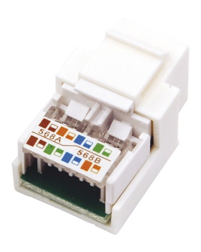 Модуль Keystone Jack RJ-45(8P8C), UTP, CAT 5e, тип 180 градусов, белый REXANT (03-1011). Модуль Keystone Jack. Rexant в Коврове