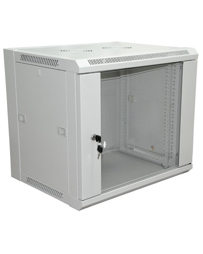 Шкаф телекоммуникационный 19 настенный 18U 600×600×964 мм (ШxГxВ) - передняя дверь стекло, боковые стенки съемные (разобранный) RAL 7035 (04-2224). Шкаф телекоммуникационный 19 настенный 18U. Rexant в Коврове