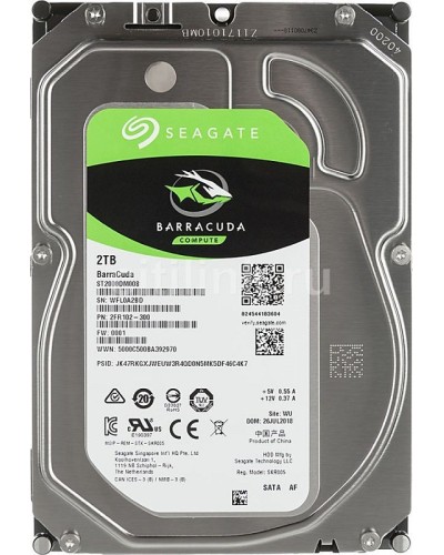 HDD 2000 GB (2 TB) SATA-III Barracuda (ST2000DM008). Жесткий диск (HDD) для видеонаблюдения. Seagate в Коврове