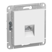 AtlasDesign розетка RJ45, кат. 5Е, 1-местная, скрытой установки, механизм, белый (ATN000183). Розетка компьютерная. Systeme Electric